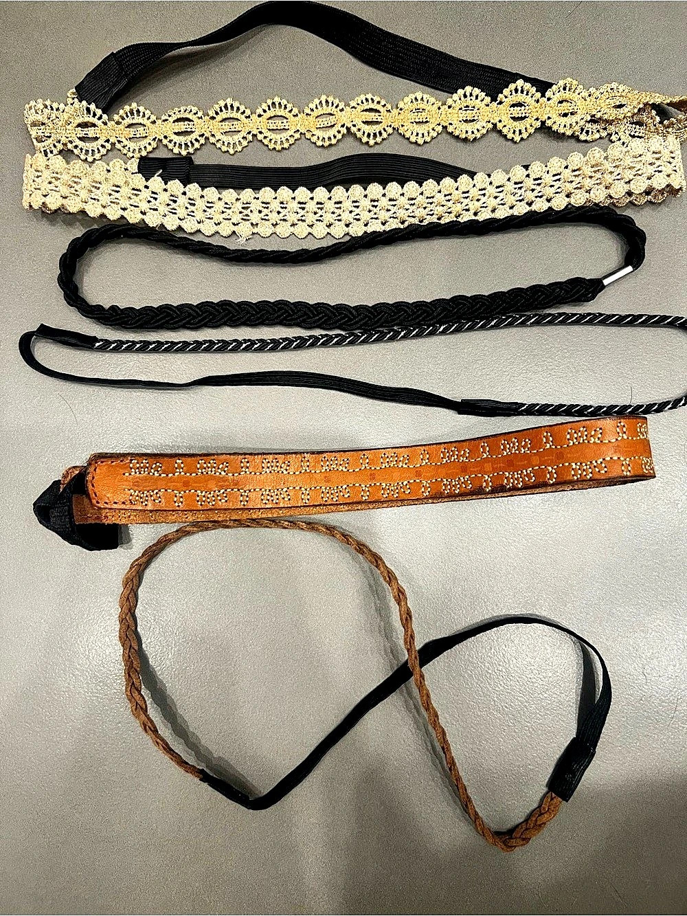 Assorted Embellished Headbands in Black & Brown